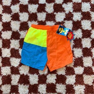 Vintage Colorblock Kids' Surf Shorts NWT